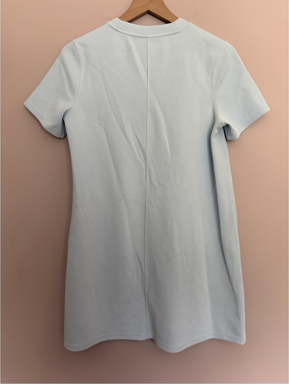 Lululemon Ribbed Softstreme T-Shirt Dress Powder Blue Size 6 - Picture 3 of 7